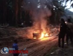 Satu Unit Mobil Pengangkut Minyak Illegal Terbakar di Lahan PT Hindoli, Bukti Gagalnya Penegakan Hukum