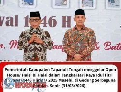 Pemkab Tapteng Gelar Open House, Bupati Tapteng :  Jadikan Momentum Idul Fitri  1446 H Tingkatkan Persaudaraan, Rawat Keberagaman dan Saling Memaafkan.