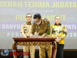 Khidmat, Sertijab Pj Bupati Muba Sandi Fahlepi dengan Bupati dan Wakil Bupati HM Toha-Rohman