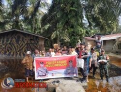 Polsek Kandis Gelar Kegiatan Peduli Bencana Banjir di Kampung Pencing Bekulo