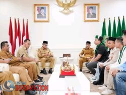 Bupati HM Toha dan Wakil Bupati Rohman Terima Langsung Audensi pengurus Aliasi Pemuda dan Mahasiswa Muba