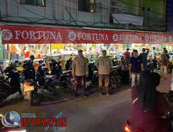 Polsek Tualang Patroli Harkamtibmas Berikan Kenyamanan Warga Beraktifitas di Tempat Keramaian.