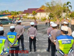 Kabag Ops Polres Siak Pimpin Apel Pengamanan Malam Takbiran, Pastikan Keamanan dan Ketertiban Masyarakat