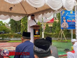 Pelaksanaan Sholat Ied di Halaman Apel Polres Siak Berjalan Khidmat, Dilanjutkan Halal Bihalal Bersama Kapolres