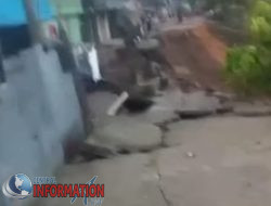 9 Rumah di Desa Kasmaran Muba Terdampak Longsor Akibat Curah Hujan dan Aliran Sungai Musi yang Deras.