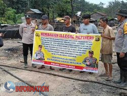 Polsek Sanga Desa Berikan Sosialisasi dan Himbauan Bagi Pelaku Usaha Illegal Refinery di Kecamatan Sanga Desa