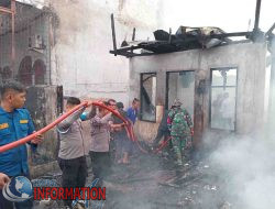 Satu Unit Rumah Warga Di Sibolga Kebakaran, Polri Dan Instansi Terkait Padamkan Api