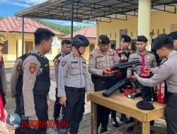 Jelang Mayday, Polres Tapteng Cek Kesiapan Peralatan Pengendalian Massa