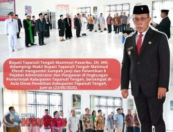Bupati Tapanuli Tengah Lantik 8 Pejabat Administrator Dan Pengawas Di lingkungan Pemkab Tapteng