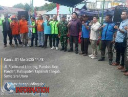 Hari Buruh Sedunia (May Day), yang dilaksanakan di halaman GOR Pandan, Jl. FL. Tobing, Kabupaten Tapanuli Tengah,