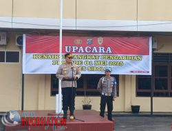 Kapolres Sibolga Pimpin Upacara Kenaikan Pangkat Pengabdian Personil Polres Sibolga