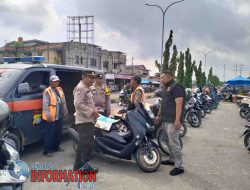 Cegah Gangguan Kamtibmas, Polsek Tualang Patroli di Pasar Tuah Serumpun dan Jalan Bunut