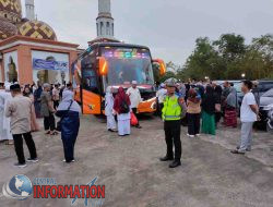 Pengamanan Pelepasan Calon Jemaah Haji Kecamatan Tualang Berjalan Aman dan Lancar
