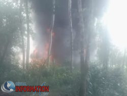 Kebakaran Diduga Terjadi di Lokasi Sumur Minyak Ilegal Pal 12 Keluang, Polisi Belum Beri