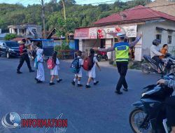 Polres Tapteng Tempatkan Personel di Titik Rawan Lalu Lintas pada Jam Sibuk Pagi