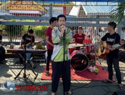 Jaga Kesehatan Fisik Dan Mental, WBP Pekanbaru Ikuti Senam Sambil Bermain Musik Bersama.