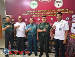 Kepala Lapas Pekanbaru Terima Kunjungan Hakim Wasmat Dilmil Padang Tingkatkan Sinergitas Dengan APH
