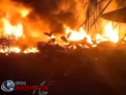Kebakaran Hebat Terjadi di Lokasi Diduga Penyulingan Minyak Ilegal di Bayung Lencir