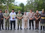 Kapolres Siak Sambut Kedatangan Menhan RI di Siak, Kunjungan ke Yonif tp 851/Bcc Berlangsung aman